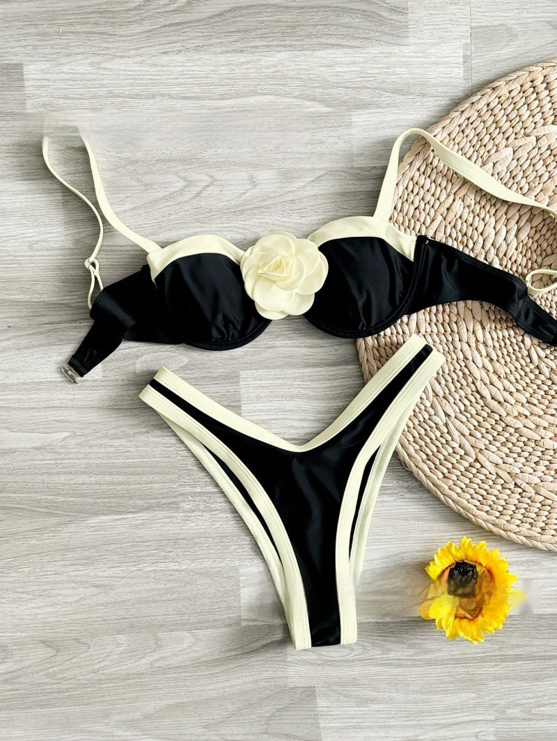 New Bikini With A Colorful 3D Floral Design