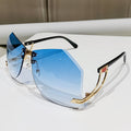 Rimless Sunglasses Women's Fashion Personality Trend Hollow Glasses Legs