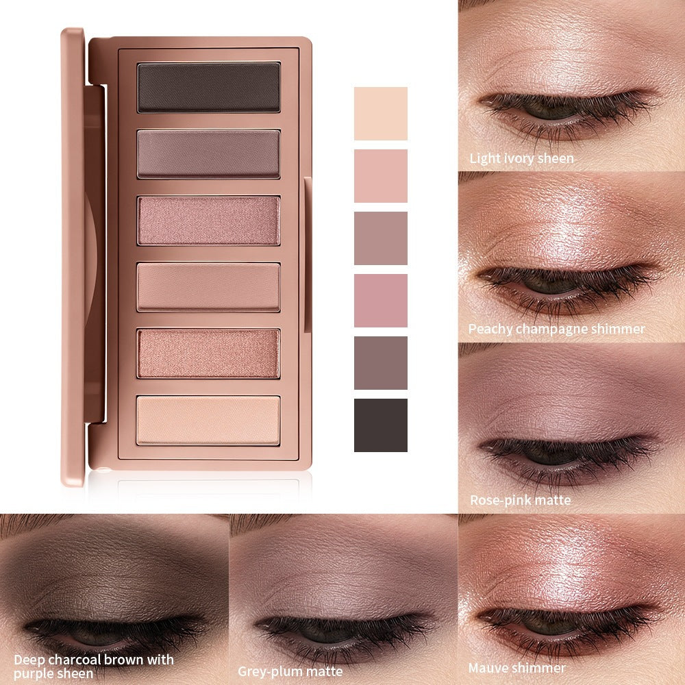 Six-Color Matte And Shimmer Mini Eyeshadow Palette