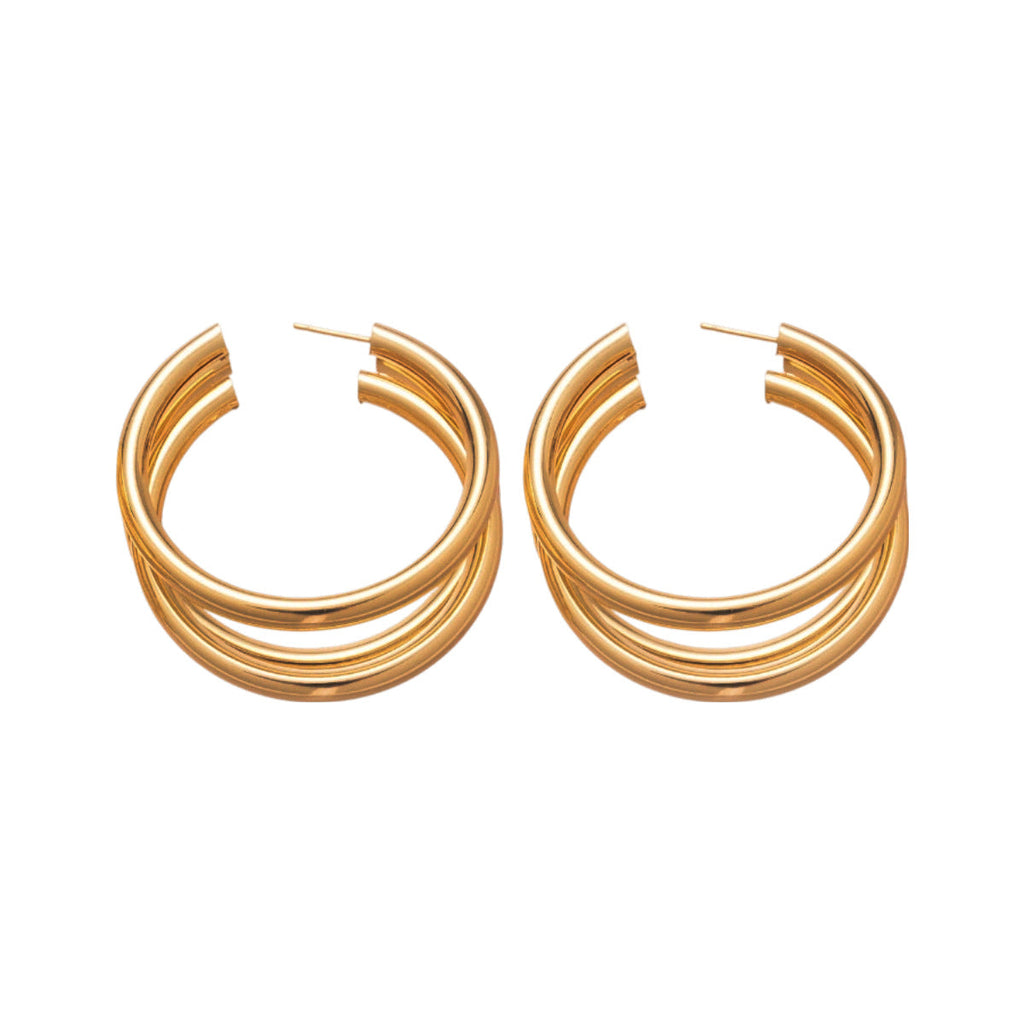 Metal Minimalist Round Earrings