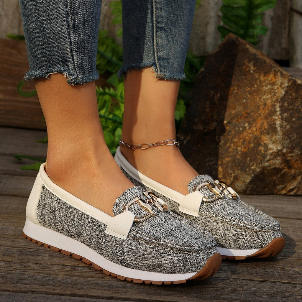 Spring New Arrival Plus-Size Chain-Buckle Slingback Womens Shoes