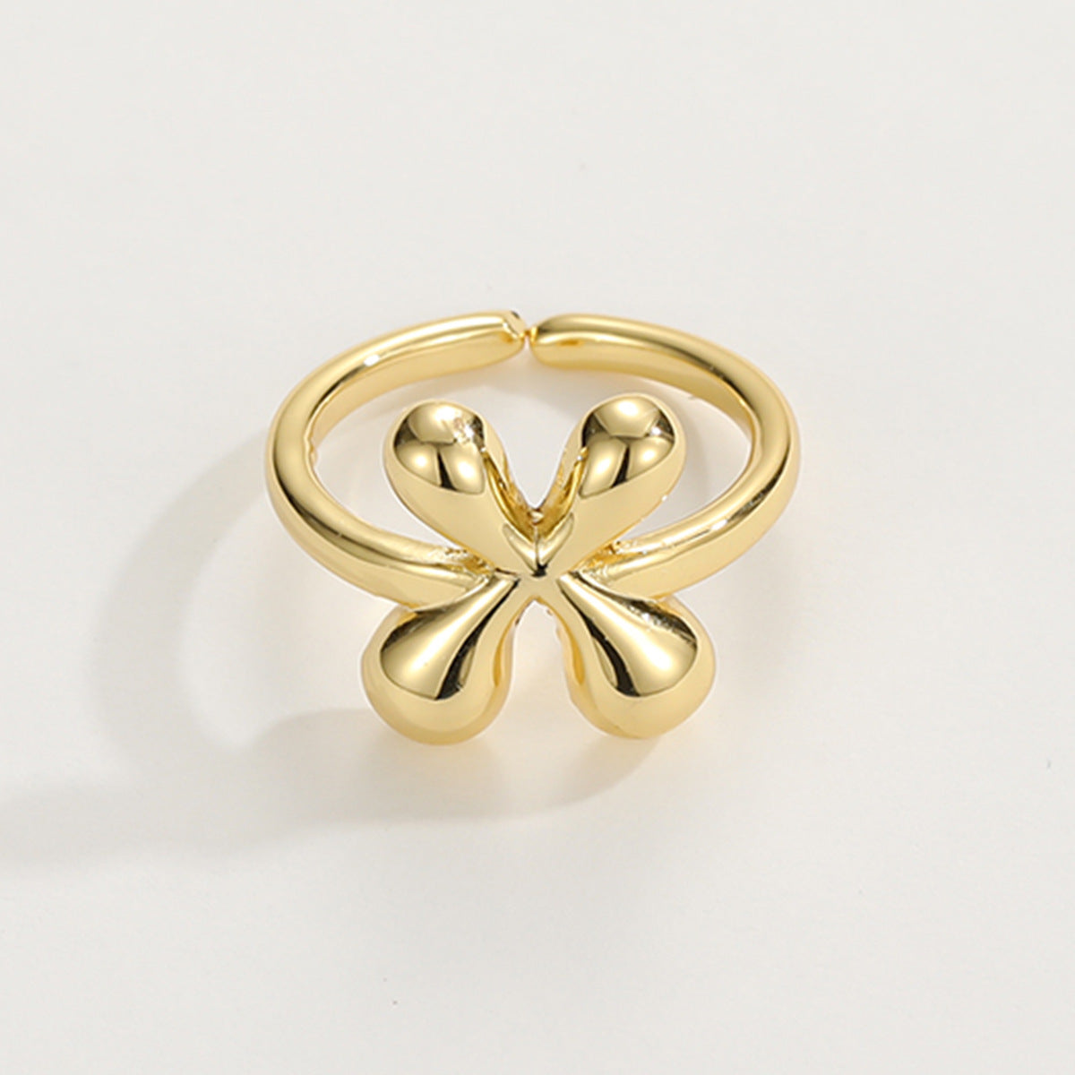 Adjustable English Letter Ring With Adjustable Opening