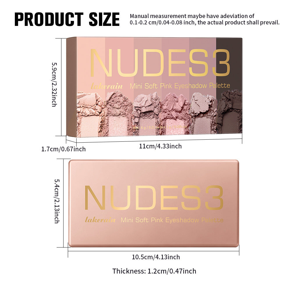 Six-Color Matte And Shimmer Mini Eyeshadow Palette