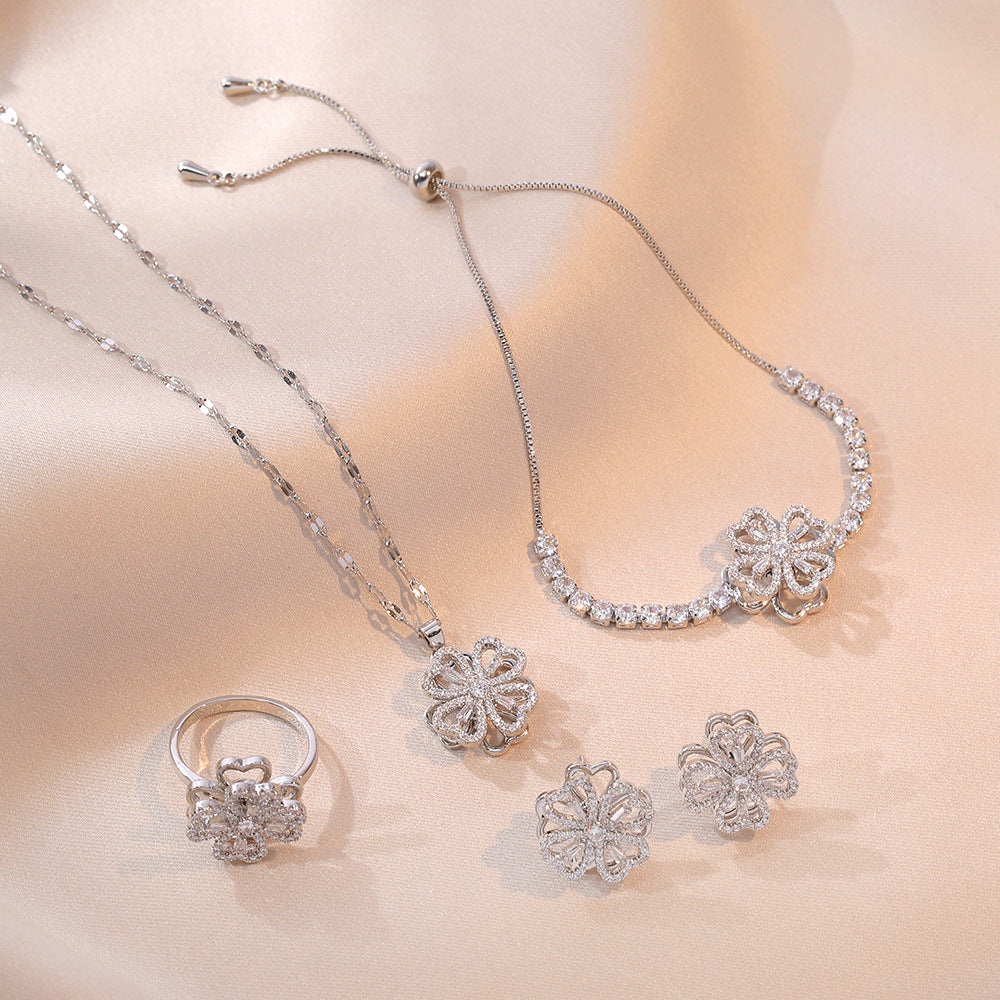 Creative All-Match Swivel Earrings, Rings, And Necklaces