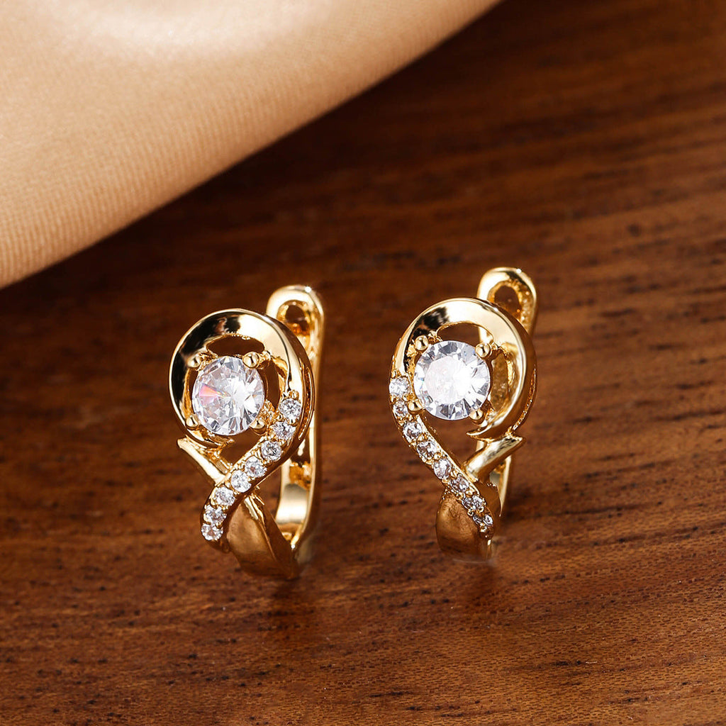 Korean Fashion Classic Silver Elegant Womens Musical Note Earrings Jewelry
