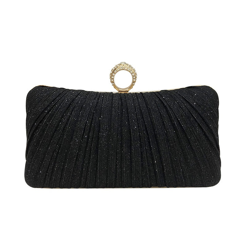 New Chinese-style Banquet Bag Women's Cross-body Pleated Dress