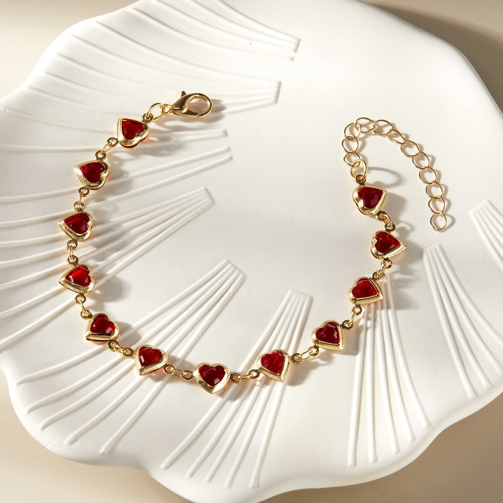 Affectionate Red Diamond Niche Light Luxury All-Match Exquisite