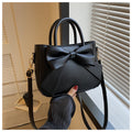 Fashionable Retro Bow-Trimmed Small Square Handbag Crossbody Or Shoulder Style
