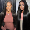 250% Straight Pre Cut Glueless Wig Human Hair Transparent 13x4 HD Lace Frontal Wig Bone Straight Pre Plucked Soft With Baby Hair