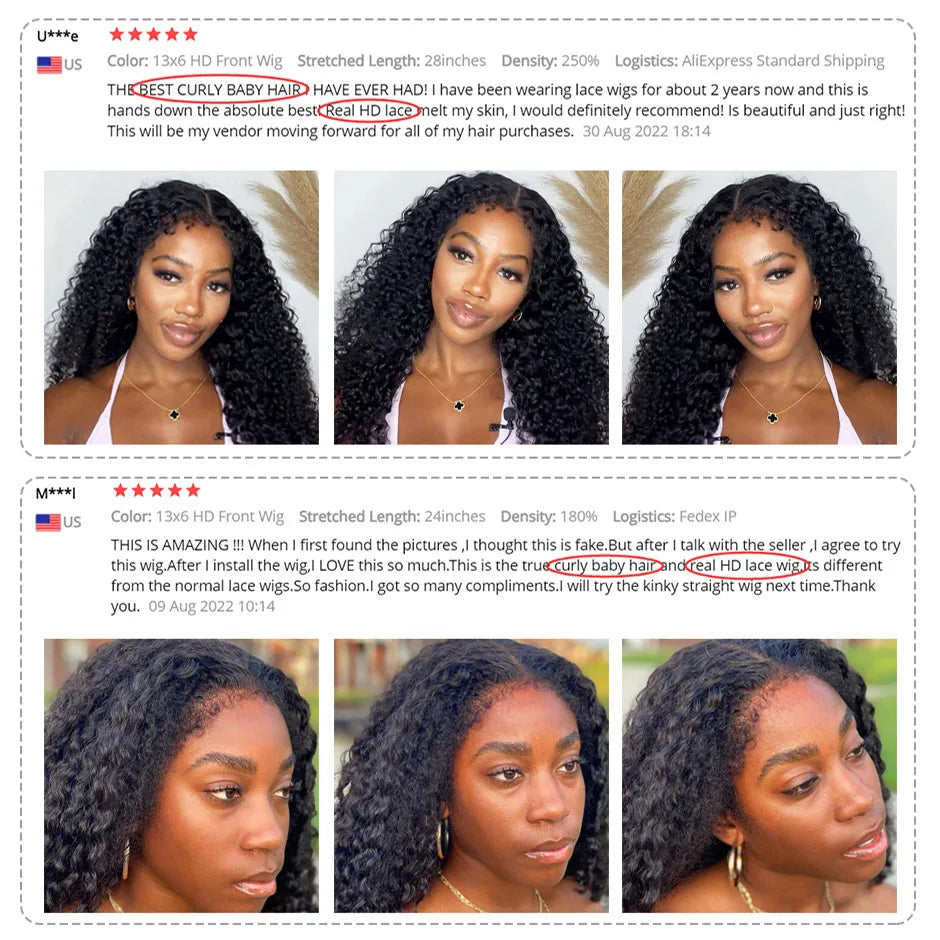 250 Density 13x6 Hd Afro Kinky Curly Wig 100% Human Hair 13x4 4c Edges Frontal Deep Wave Curly Lace Front Wigs For Women on sale