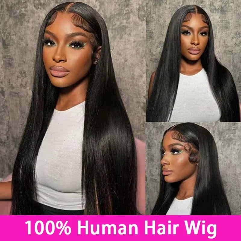 300 Density 30 36 Inch Straight Lace Front Human Hair Wigs 13x4 13x6 HD Lace Frontal Wig Remy Glueless Straight Human Hair