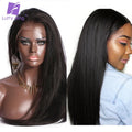 Yaki Straight HD Transparent Lace Wig 13x6 Lace Front Human Hair Wigs Brazilian Lace Frontal Wig Yaki Preplucked Remy Hair LUFFY