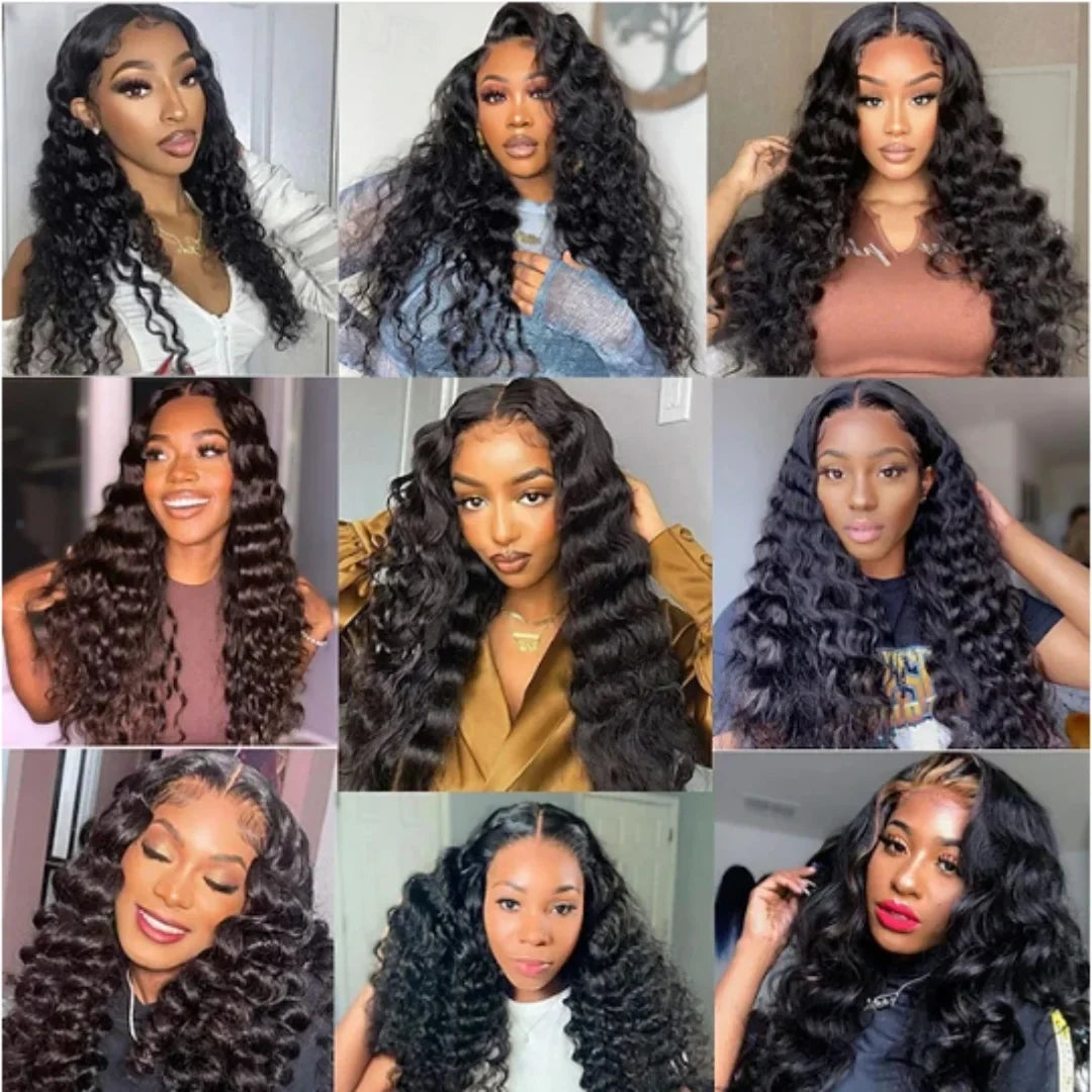 28 Inch Loose Wave Hair Wigs 13x4 HD Lace Front Human Hair Wigs 100% Human Hair Wigs Brazilian Loose Deep Wave Wigs For Woman