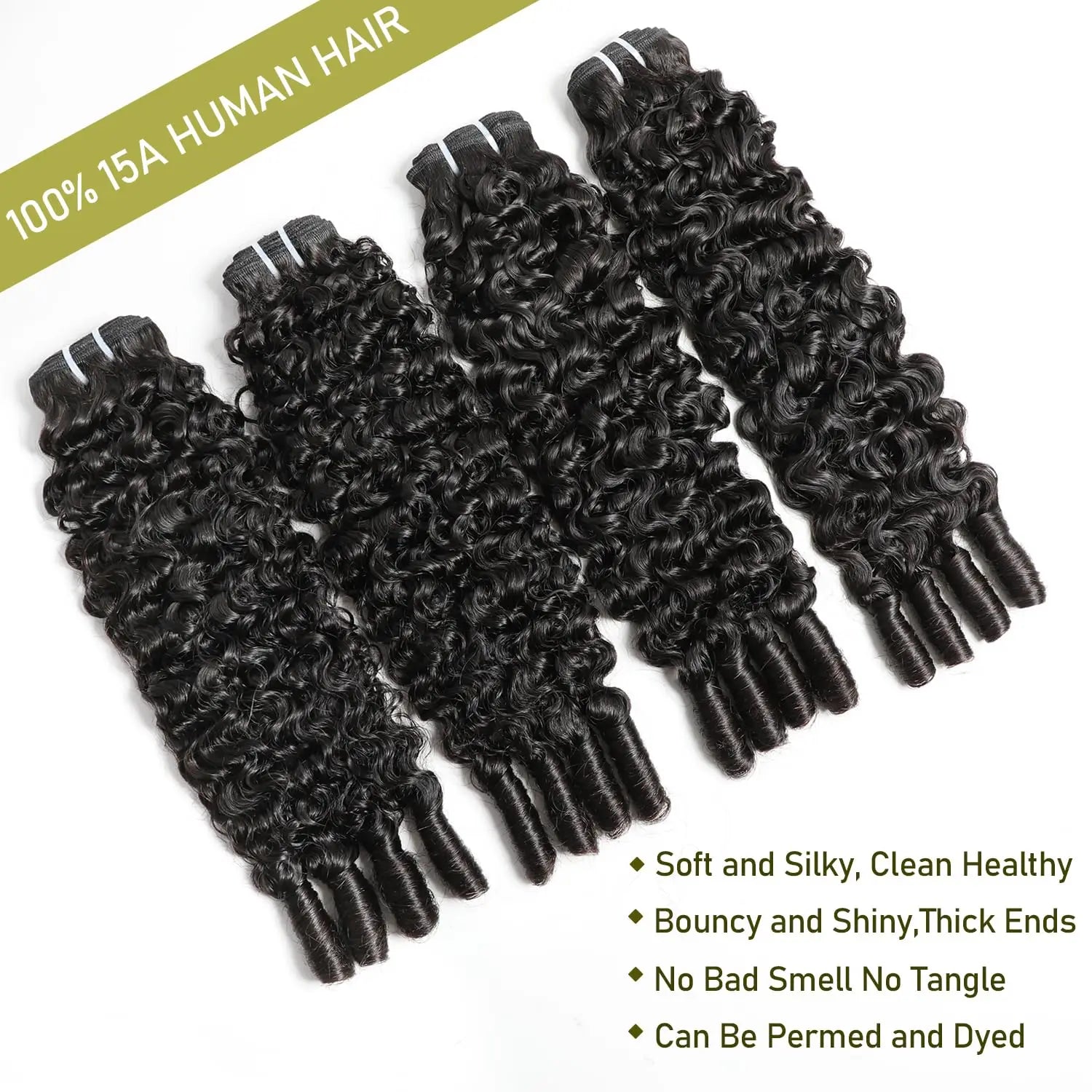 15A Burmese Curly Human Hair Bundles Virgin Hair Burmese Vietnamese Raw Human Hair Extensions 3C4A Spiral Curly Bundles 1/3/4 Pc
