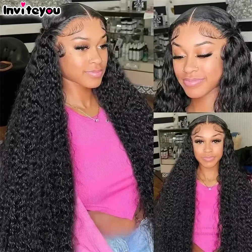 18-30 Inch Deep Wave 13x4 Lace Front Human Hair Wigs 200% Density Remy 13x6 Hd Lace Frontal Wig For Black Women 4x4 Water Wig