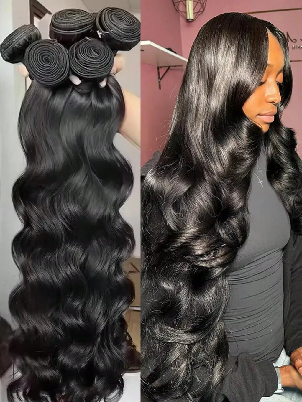 Body Wave Brazilian Human Hair Bundles Unprocessed Virgin Hair Weave 26 28 30 32 Inches 4Bundles Body wave Human Hair Extensions