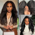 Kinky Straight Feather Crochet Human Hair Braid Hair Extensions Knotless Invisible Knot Pre-Separated Brazilian Human Bundles