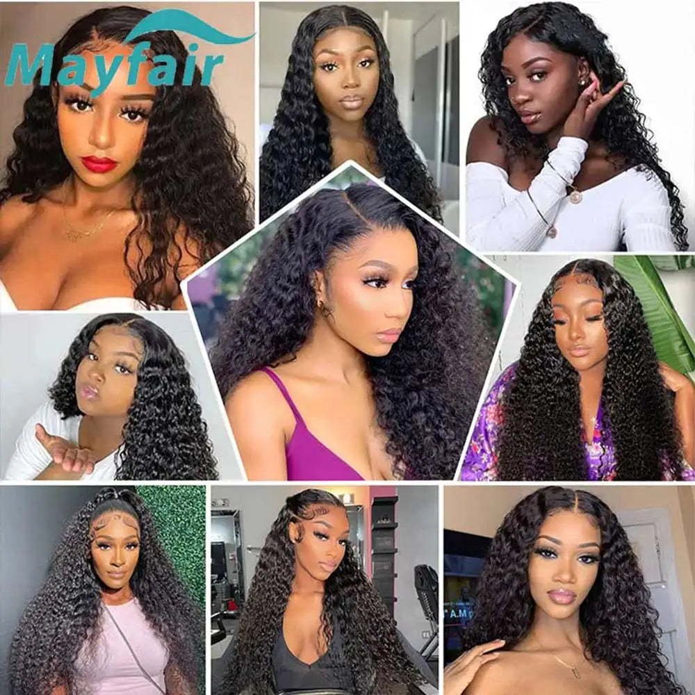 Human Hair Water Wave Human Hair Bundles Curly Wave Bundles Brazilian Human Hair Natural Color 12A 30 32Inch 1/3/4Bundles