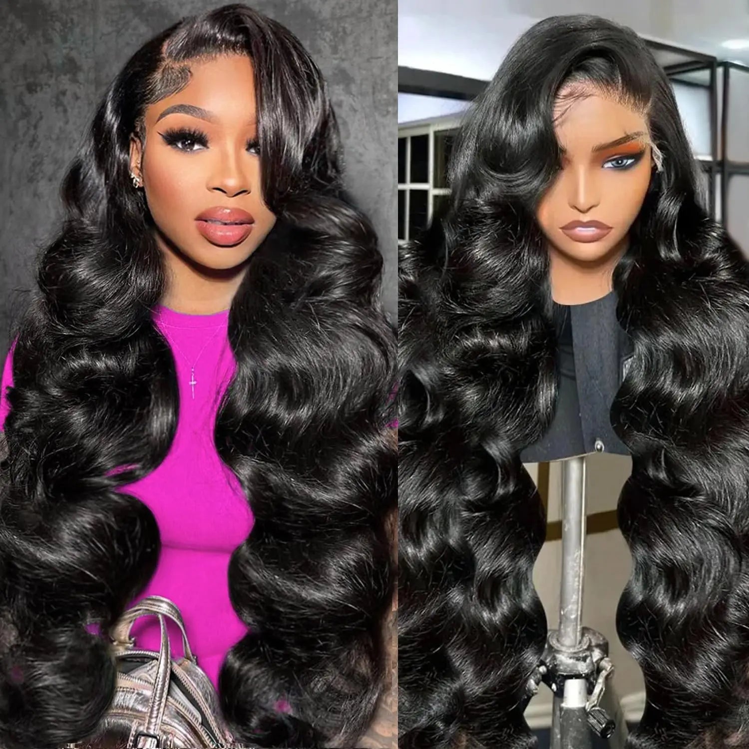 Chocolater Brown 13x4 HD Lace Frontal Wig 100% Human Hair Brazilian Body Wave Transparent Lace Front Human Hair Wigs for Women