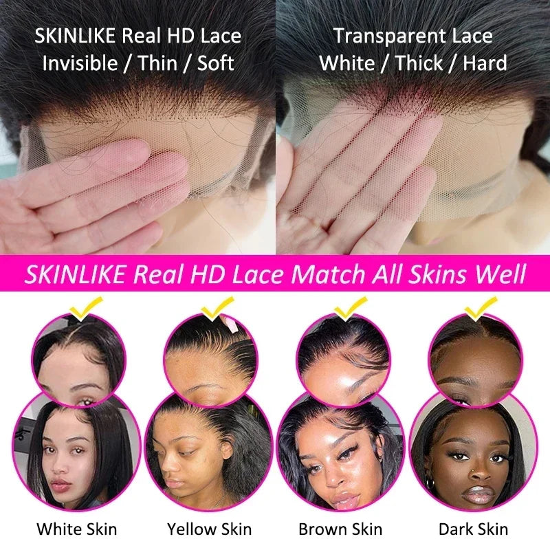 Water Wave Short Bob Wig lnvisible HD Lace 13x6 Deep Curly Wig Remy Human Hair 6×6 HD Lace Frontal Wigs 250Density Glueless Wigs