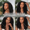 Honey Blonde Highlight Burmese Curly Crochet Human Hair For Braids Pre-Separated Knotless Ombre Miracle Knots Feather Human Hair