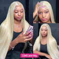 250 Density Human Hair Wigs Blonde 613 Lace Front Wigs 13x6 Straight Human Hair Lace Frontal Wig Brazilian Hair Wigs for Women