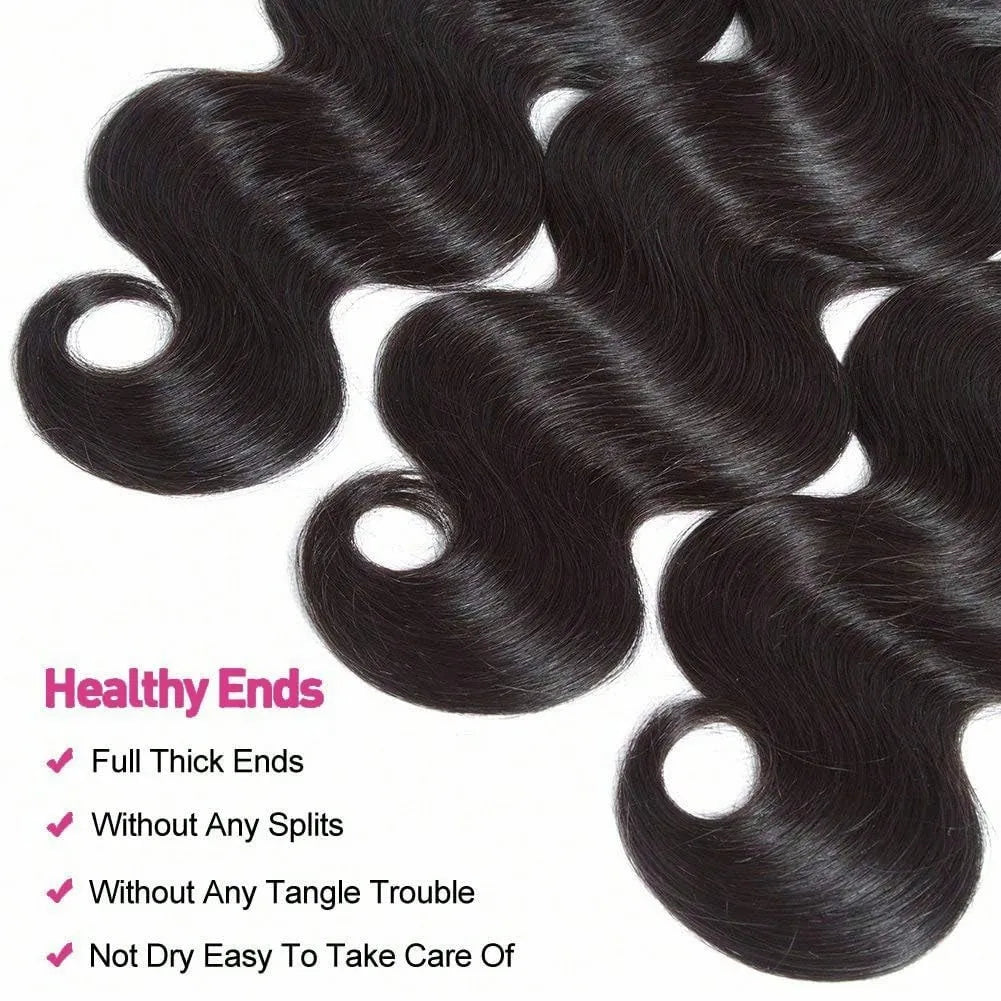 Body Wave Brazilian Human Hair Bundles Unprocessed Virgin Hair Weave 26 28 30 32 Inches 4Bundles Body wave Human Hair Extensions