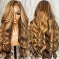 250 Density P4/27 Honey Blonde Highlight Wig 30 Inch 13x4 13X6 HD Body Wave Lace Front Human Hair HD Pre Plucked with Baby Hair