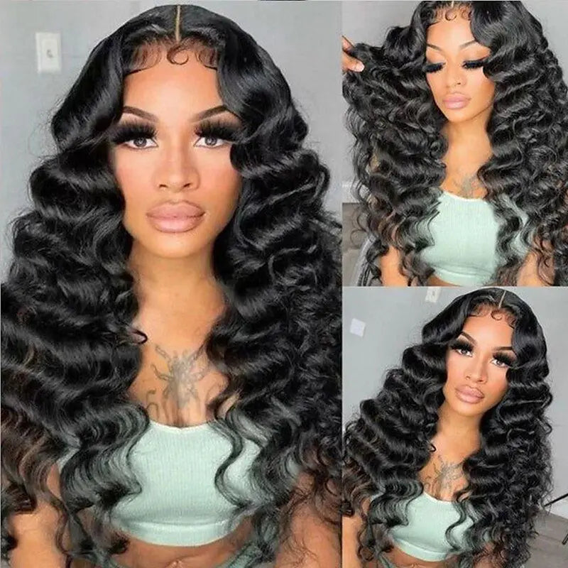 28 Inch Loose Wave Hair Wigs 13x4 HD Lace Front Human Hair Wigs 100% Human Hair Wigs Brazilian Loose Deep Wave Wigs For Woman