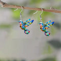 Hummingbird Earrings And Necklace Three-Piece Set