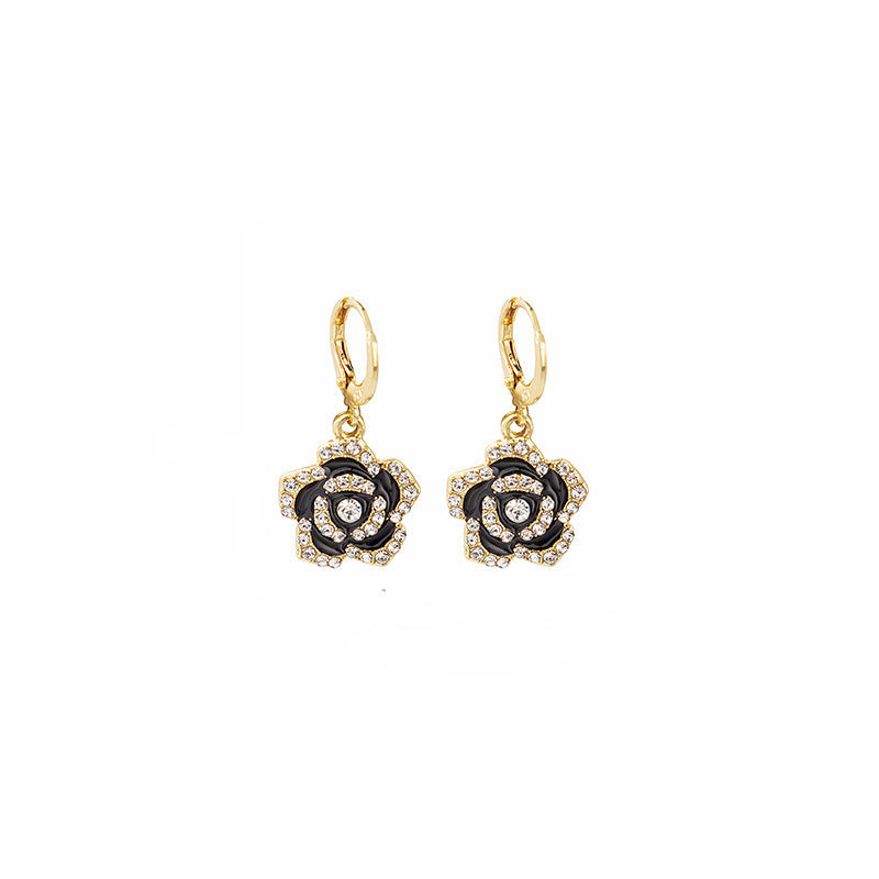 Women's Camellia Rose Flower Earrings For Women