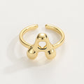 Adjustable English Letter Ring With Adjustable Opening
