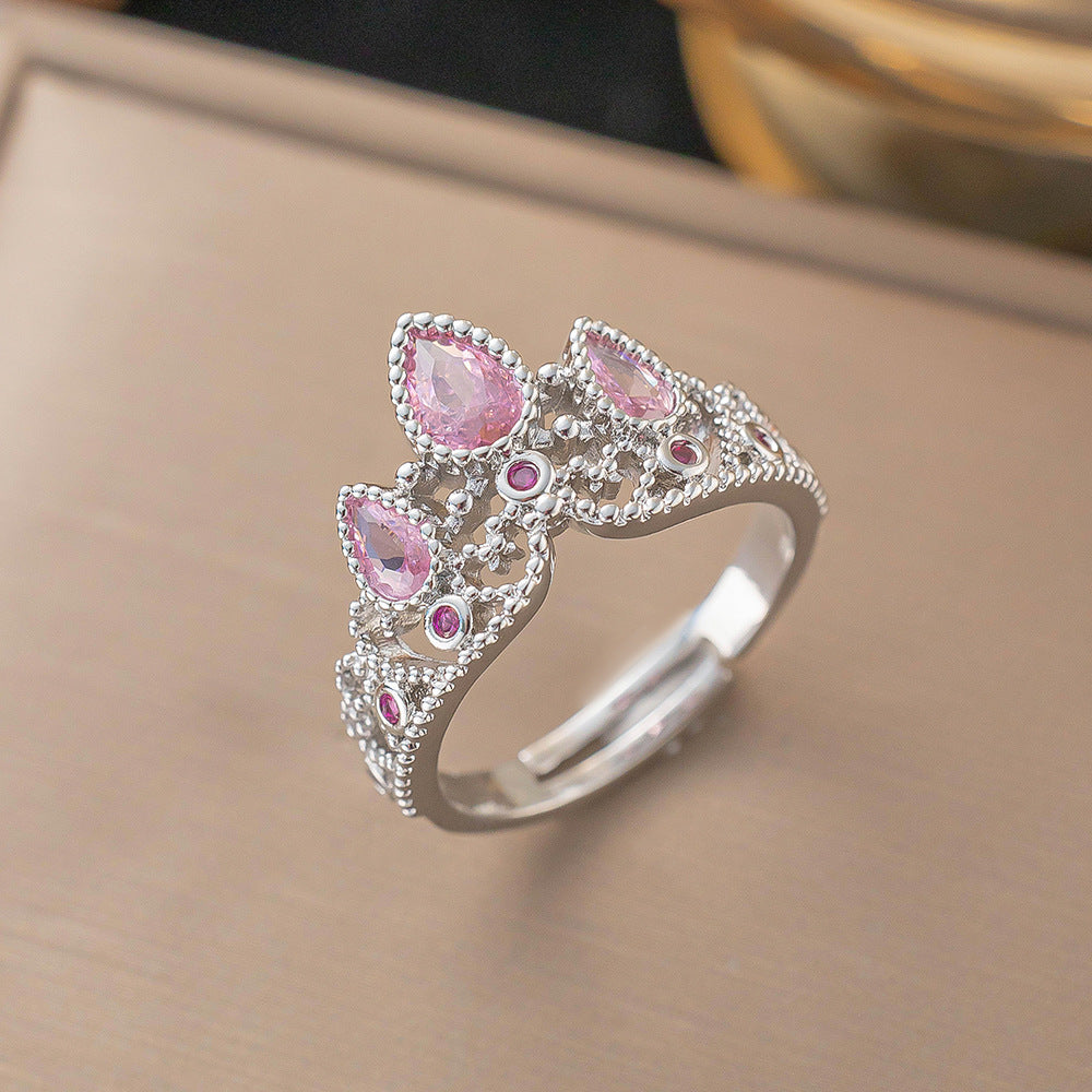 Affordable Luxury Adjustable Ring And Necklace Set