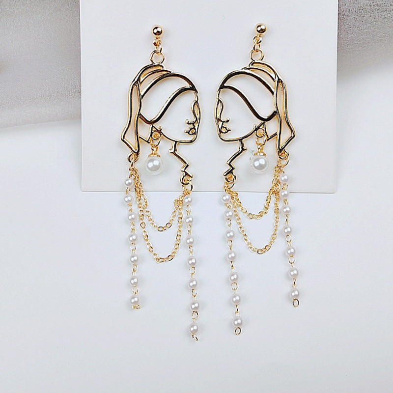 Chinese-style Ear Studs Retro Imperial Court Ruyi Tassels