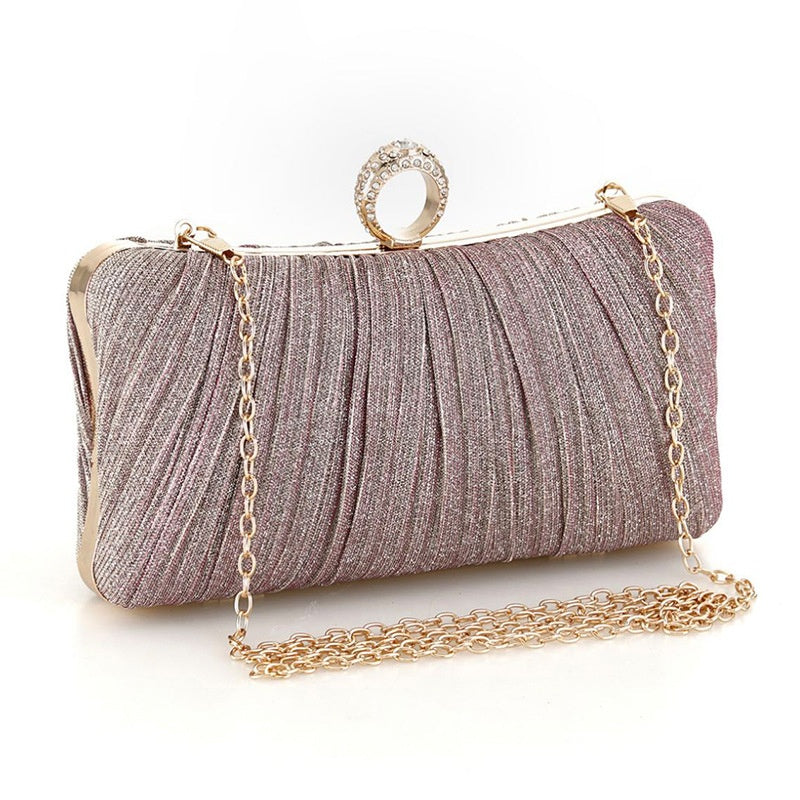 New Chinese-style Banquet Bag Women's Cross-body Pleated Dress