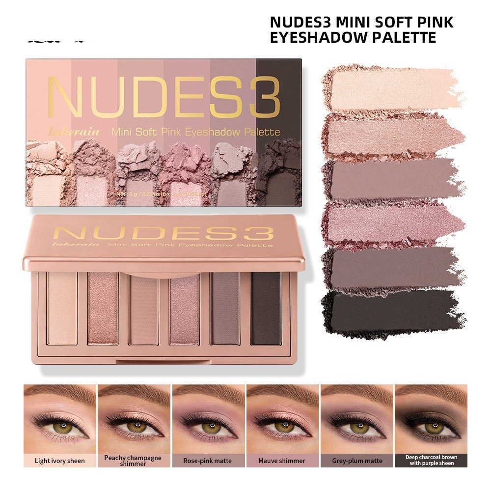 Six-Color Matte And Shimmer Mini Eyeshadow Palette