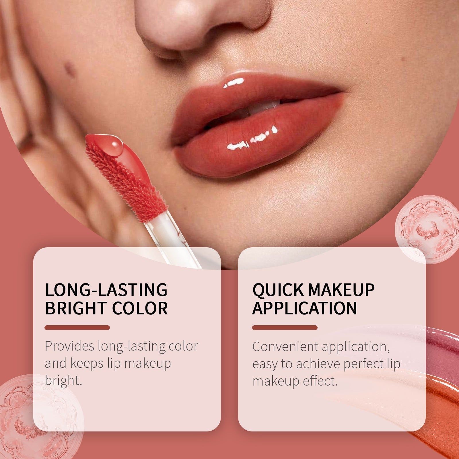 Ladys Non-Stick Portable Moisturizing Lip Gloss