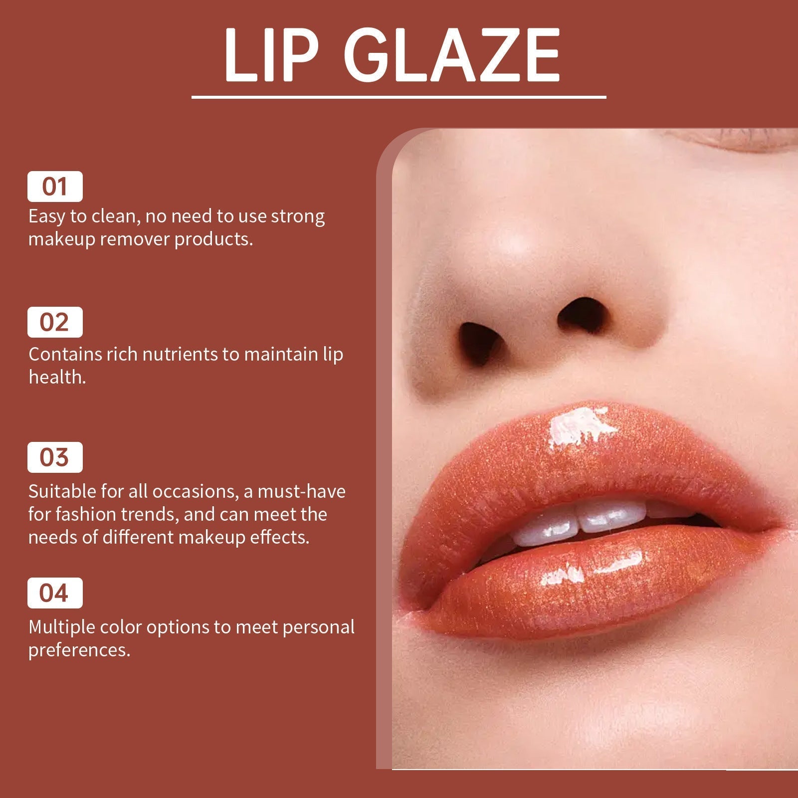 Ladys Non-Stick Portable Moisturizing Lip Gloss