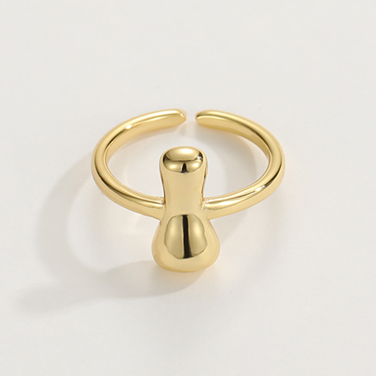 Adjustable English Letter Ring With Adjustable Opening
