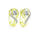 Korean Fashion Classic Silver Elegant Womens Musical Note Earrings Jewelry